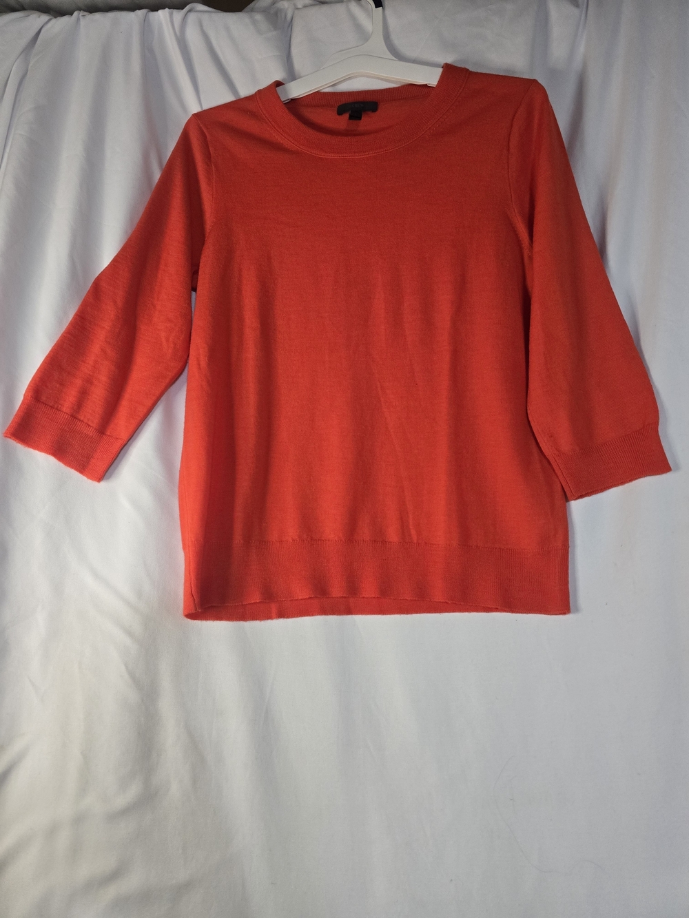 J. Crew Women's Crewneck Sweater in Coral Red 100% Wool